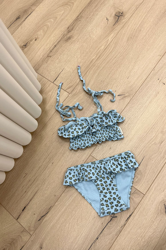 Piupiuchick - Bikini azzurro stampa animalier