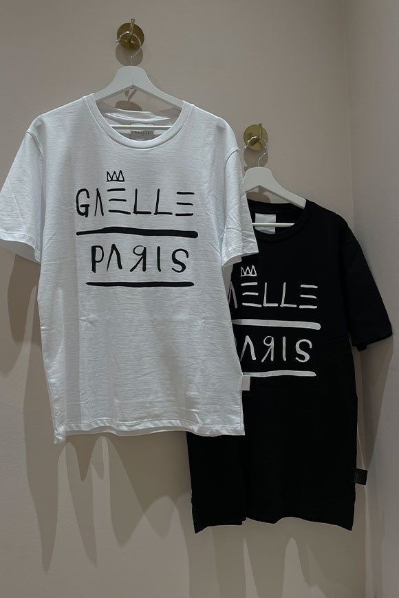 Gaelle - Black t-shirt with white logo