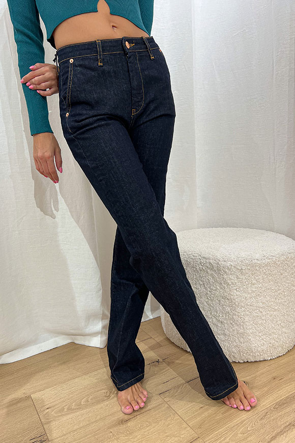 Vicolo - Jeans zampetta e tasca america lavaggio scuro