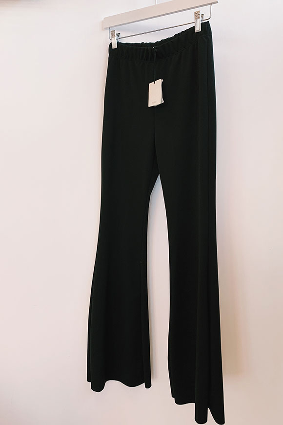 Vicolo - Pantalone in jersey a zampa nero
