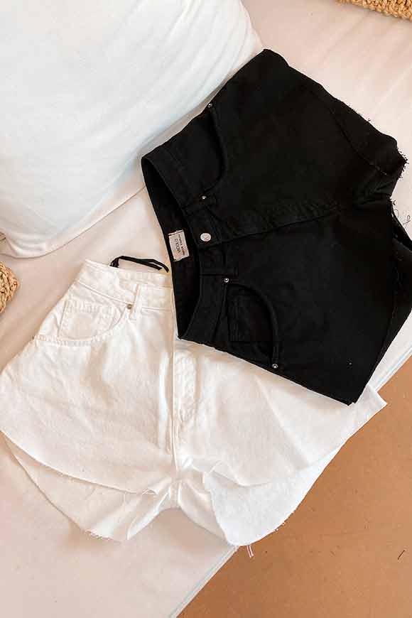 Vicolo - Shorts bianchi svasati in denim
