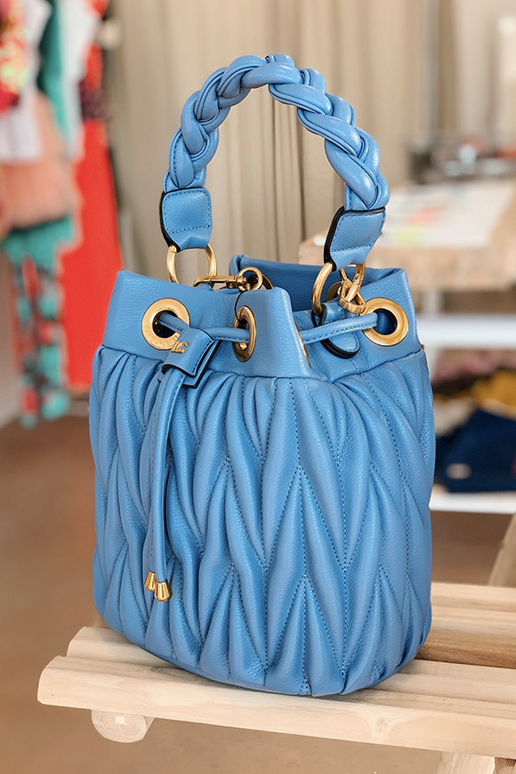 La Carrie - Olympia blue bucket bag