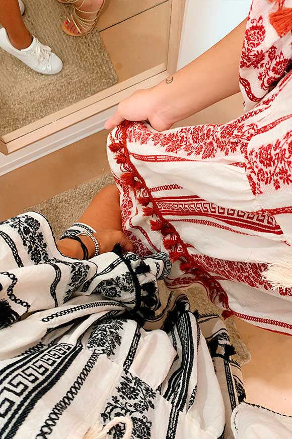 Vicolo - White and red Formentera dress