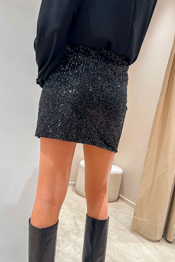 Tensione In - Black sequined pencil skirt