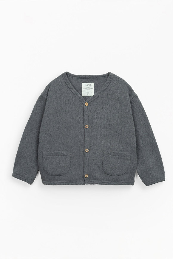 Play Up - Cardigan grigio soft touch con tasche