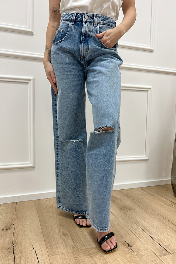 Icon Denim - Jeans "Eco Poppy" rotture sulle ginocchia