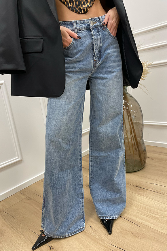 Glamorous - Jeans wide leg vita media
