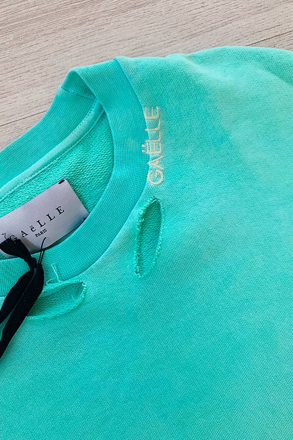 Gaelle - Aqua green tie dye sweatshirt