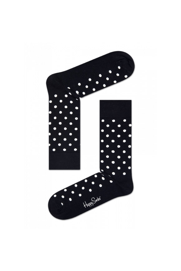Happy Socks - Calze dot bianche e nere Unisex