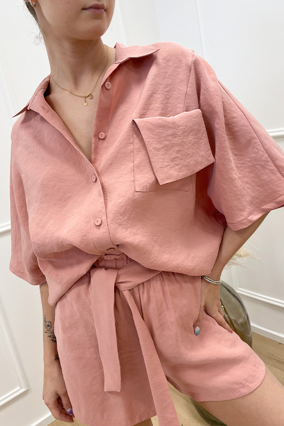 So Allure - Camicia over rosa antico in modal
