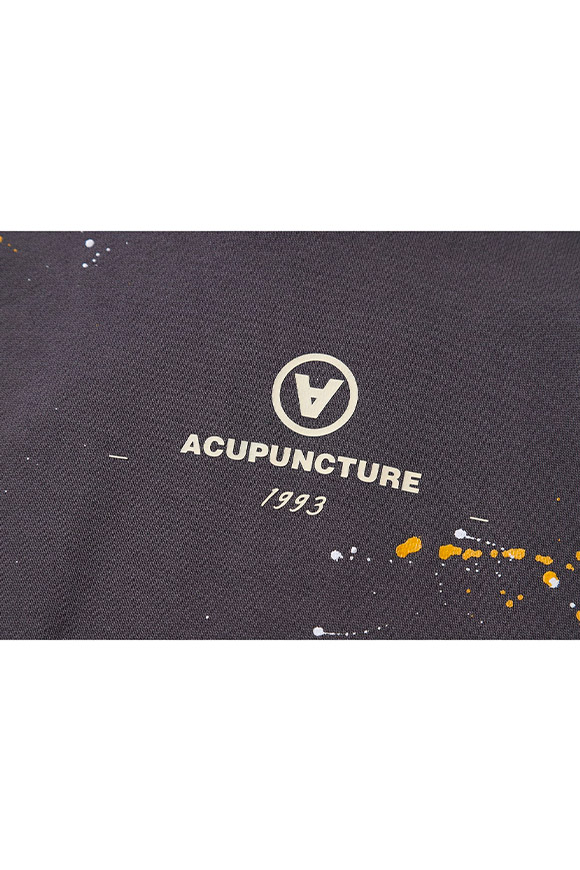 Acupuncture - Felpa antracite con stampa schizzi di vernice