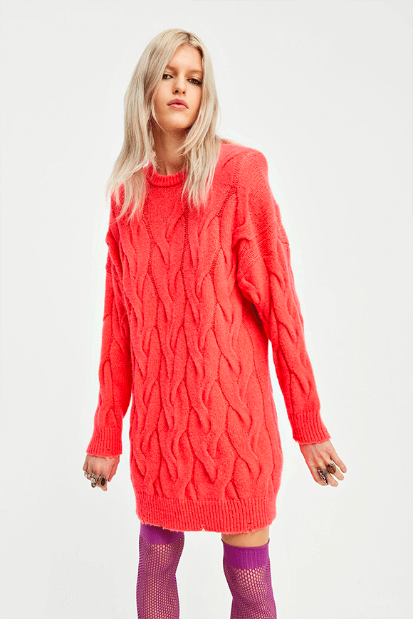 Aniye By - Mellow coral maxipull in wool and alpaca