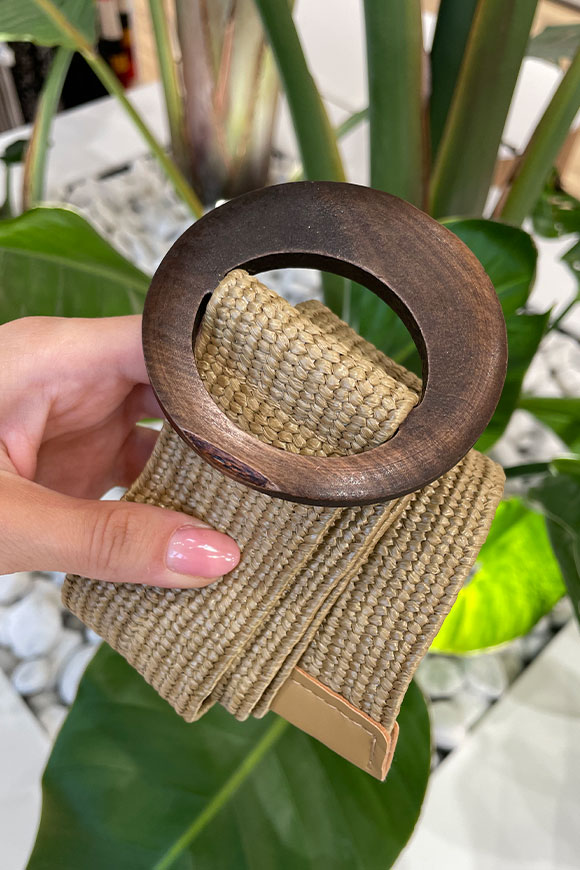 Vicolo - Cintura in corda con fibbia in legno