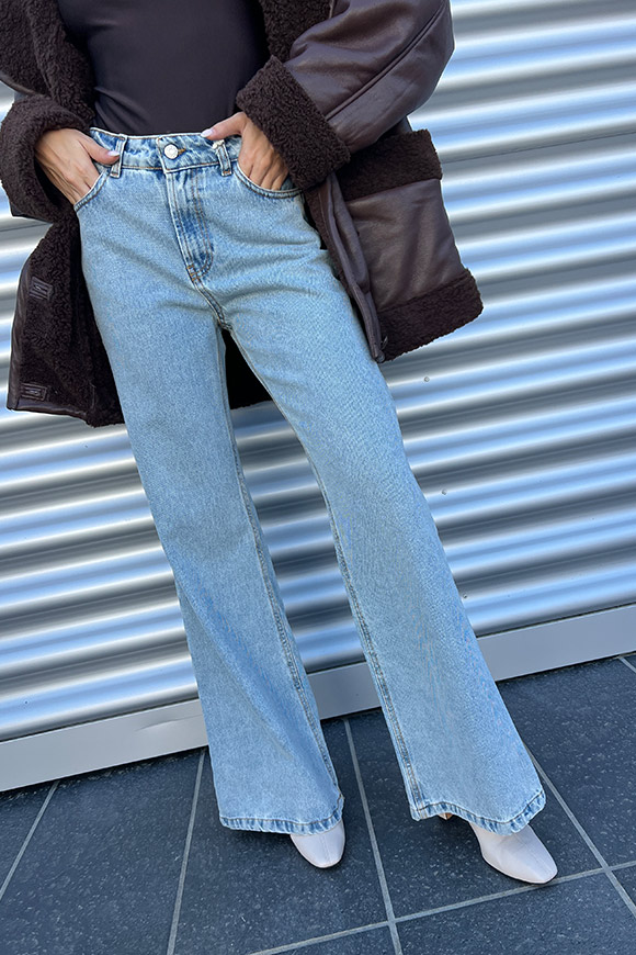 Haveone - Jeans New Tokyo denim chiaro a palazzo