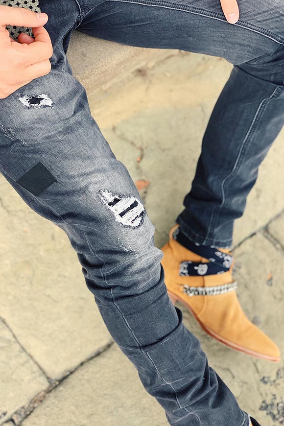 Gianni Lupo - Gray Skinny Jeans