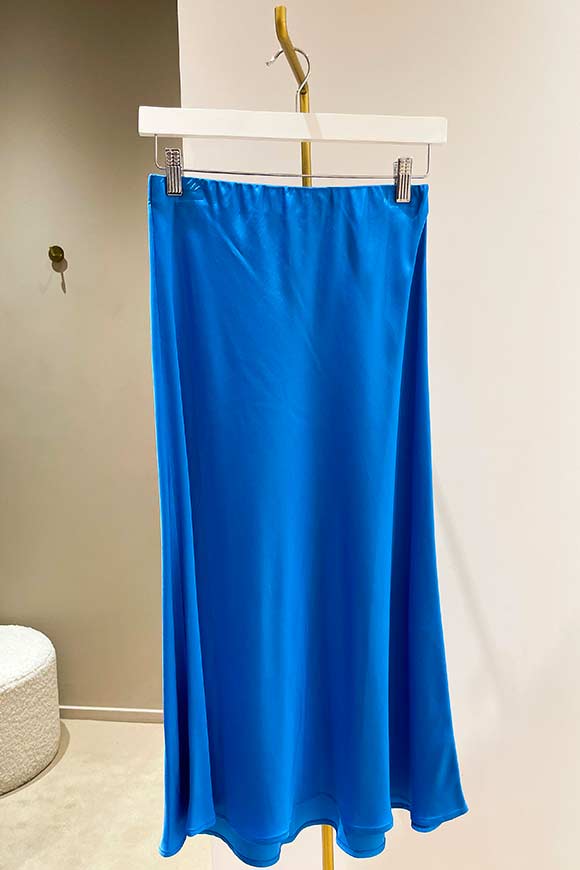 Vicolo - Longuette cloud skirt in satin flared at the bottom