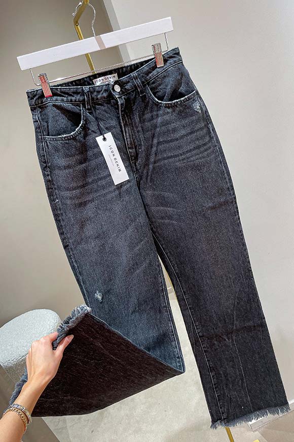 Icon Denim - Jeans "Natie" nero slavato