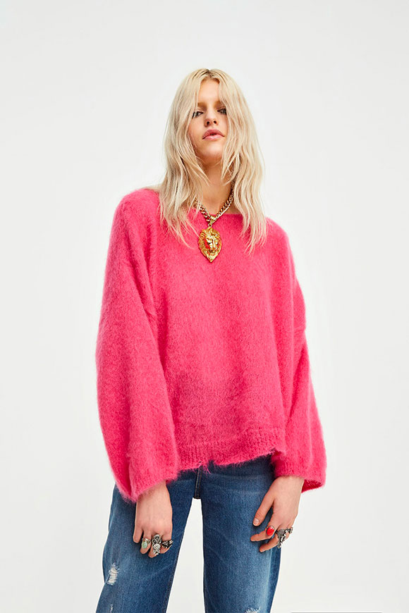 Aniye By - Maglione fucsia Sweet in mohair