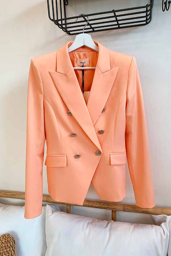 Vicolo - Fitted peach jacket with silver buttons