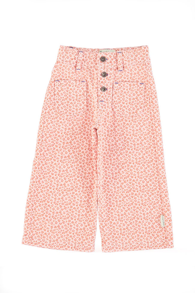 Piupiuchick - Pantaloni flare maculati rosa