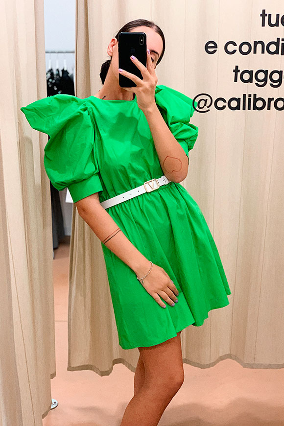 Vicolo - Apple green dress with wide straps