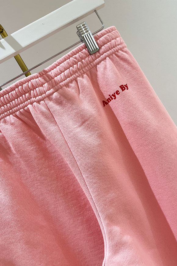 Aniye By - Pantaloni joggers rosa con logo rosso