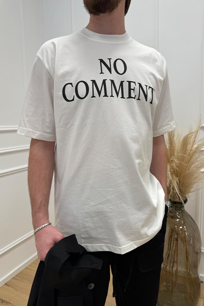 Why not brand - T shirt bianca stampa "No Comment"