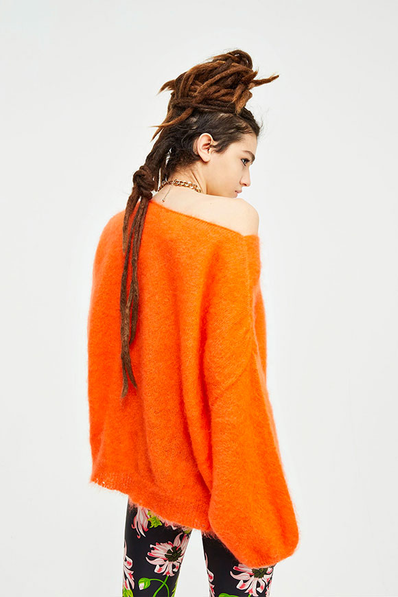 Aniye By - Sweet orange mohair sweater