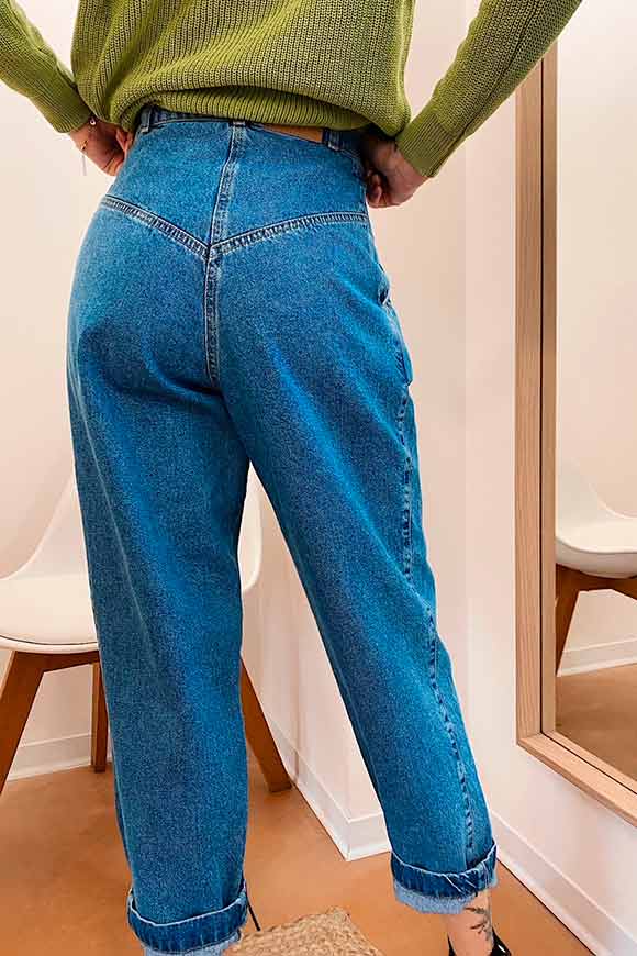 Dixie - Jeans blu Slouchy a palloncino con pence