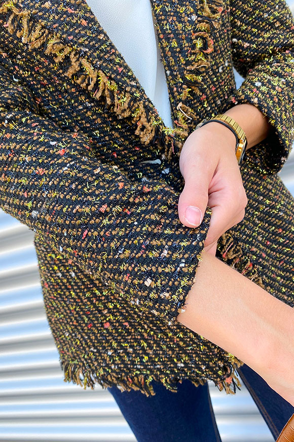 Vicolo - Giacca Chanel in tweed con pagliuzze oro