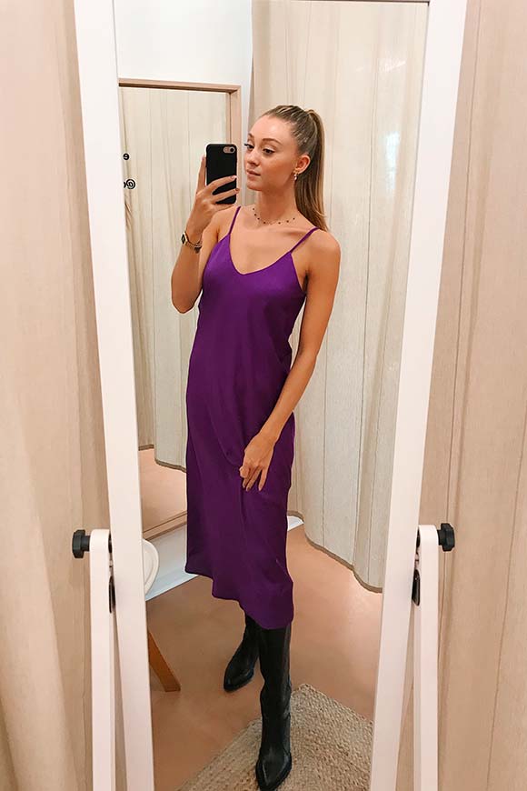 Vicolo - Long purple slip dress