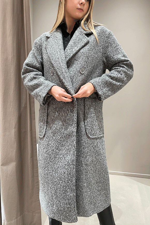 Glamorous - Cappotto grigio doppiopetto con tasconi