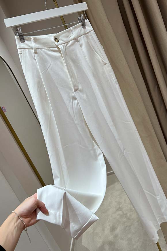 Vicolo - Pantalone bianco a palazzo