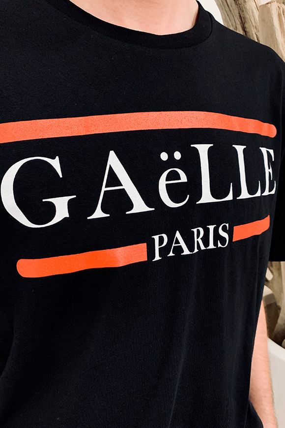 Gaelle - T shirt nera con logo