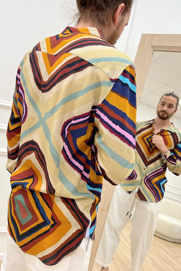 Berna - Camicia multicolor stampa geometrica