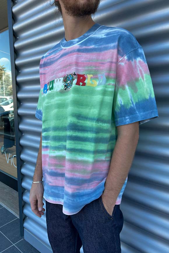 Acupuncture - T shirt tie-dye multicolor con stampa AcuWorld