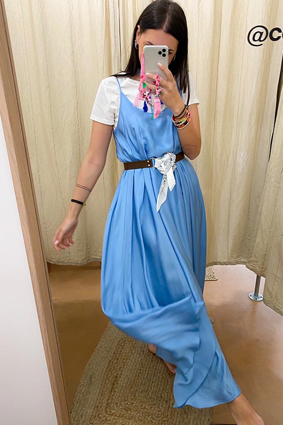 Motel - Light blue satin dress