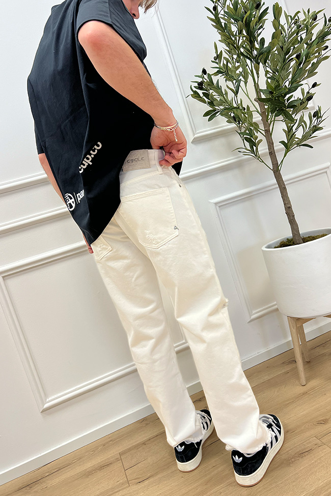 Cycle - Jeans regular bianco straight '90s