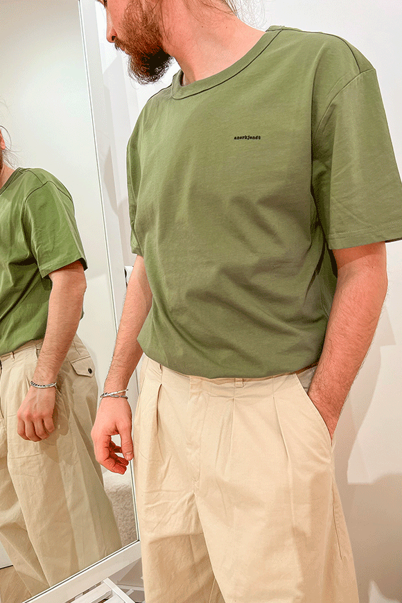 Anerkjendt - T shirt oliva con logo