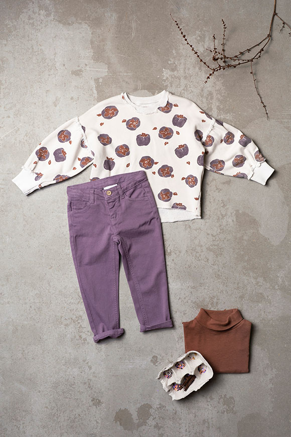 Play Up - Purple trousers in Lavender cotton twill