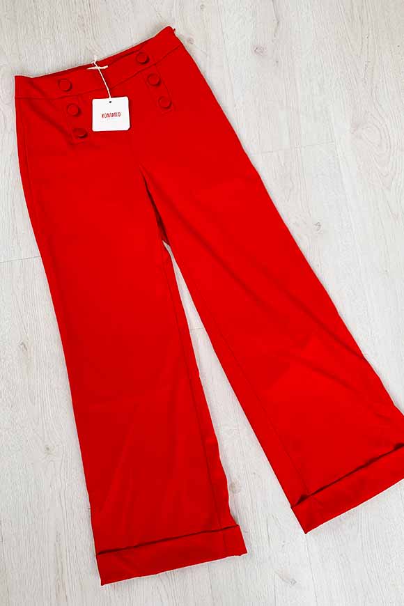 Kontatto - Pantaloni rossi palazzo
