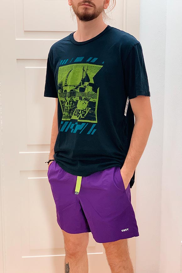 Obey - Trek purple shorts