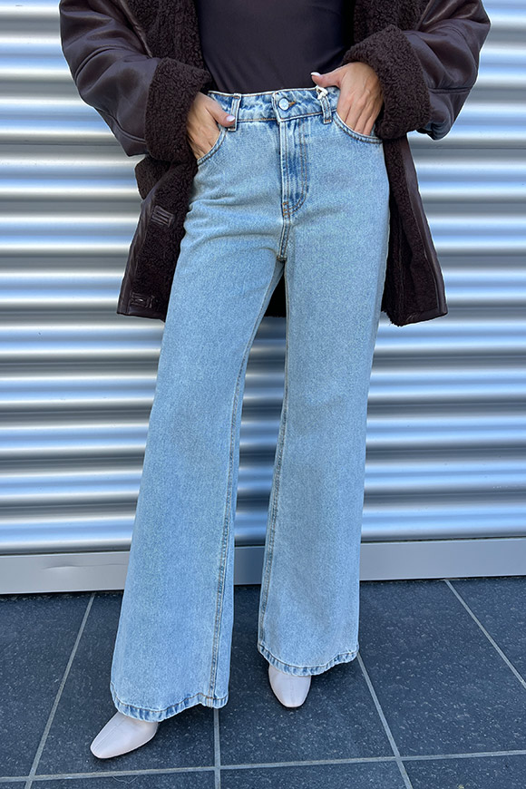 Haveone - Jeans New Tokyo denim chiaro a palazzo