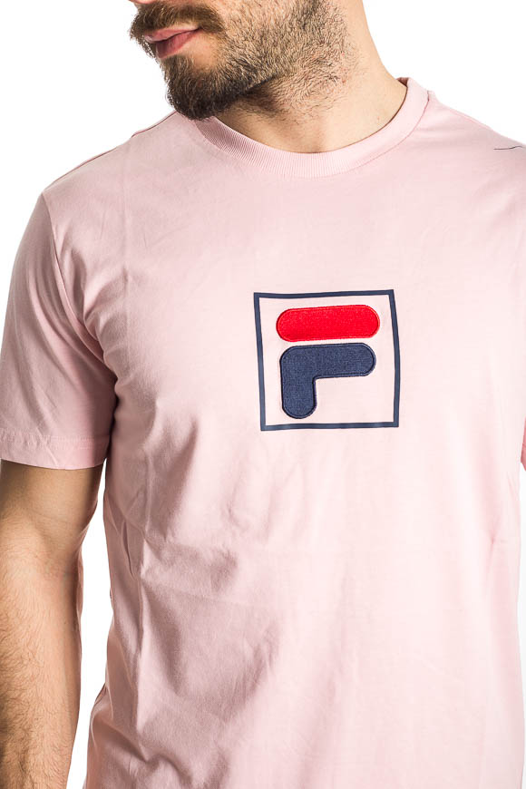 Fila - T shirt rosa con logo