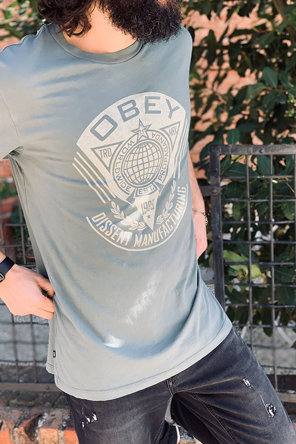 Obey - T shirt verde army