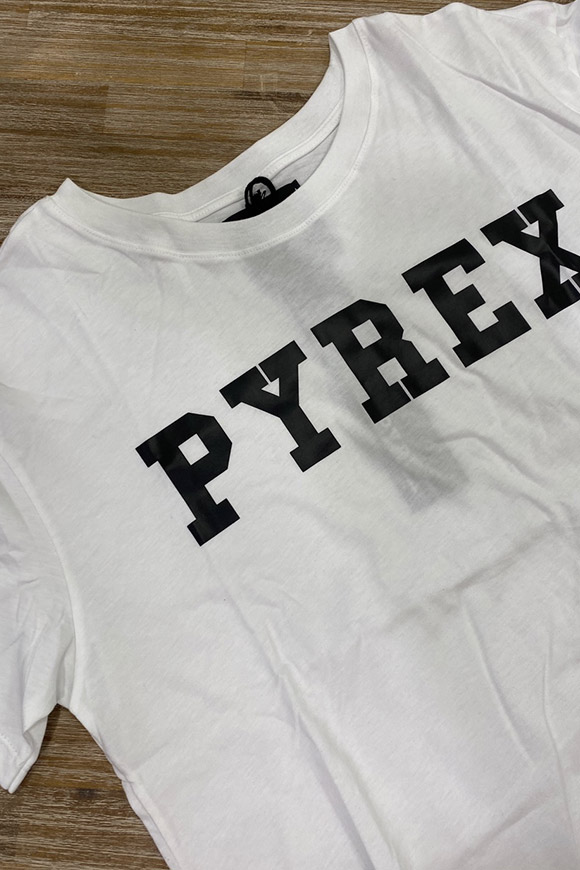 Pyrex - T shirt bianca con logo