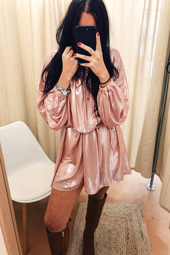 Vicolo - Soft shiny pink dress