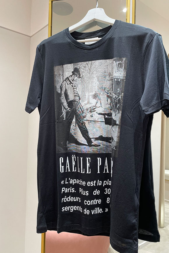 Gaelle - T-shirt con stampa e scritte sul fondo