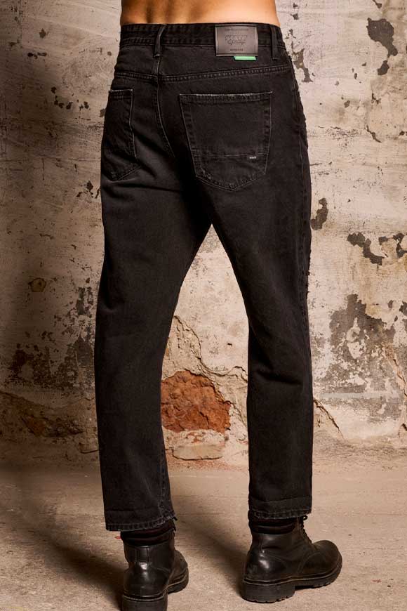 Staff Gallery - Jeans Frank con rotture lavaggio nero