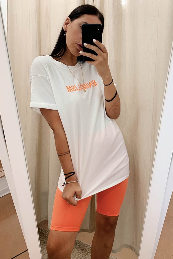 Vicolo - Oversized orange minimalism t shirt